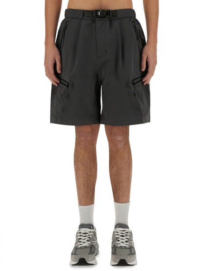 Alpha Industries Laser Cut Polyester Bermuda Shorts 140223187007671104041220 men's shorts in gray, product photo 2