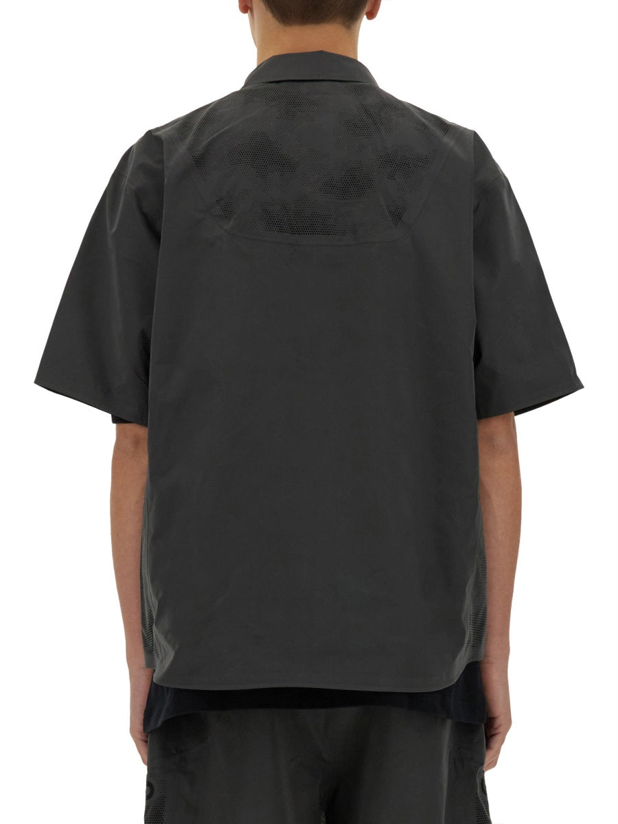 Alpha Industries Laser-Cut Polyester Shirt 140222187004983882101376 men's shirt in gray, product photo 1