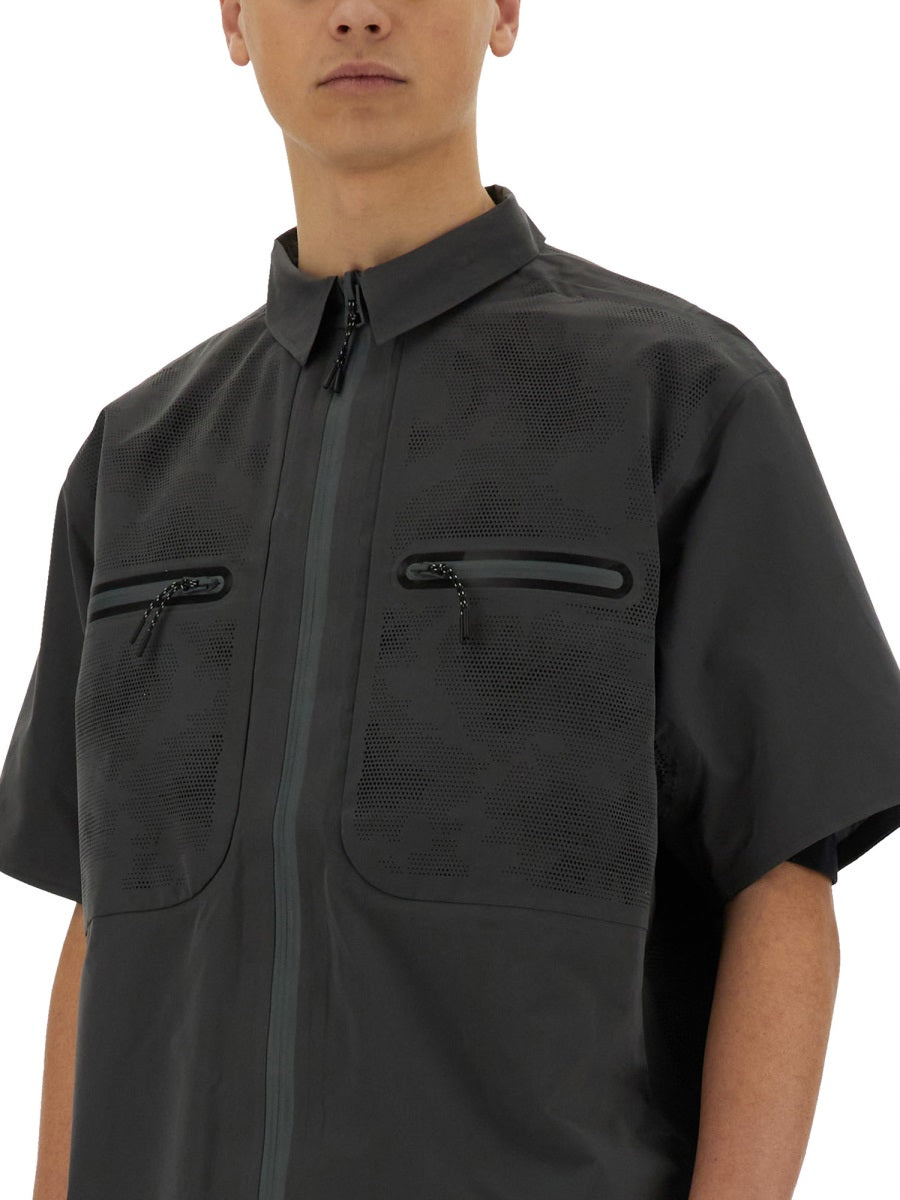 Alpha Industries Laser-Cut Polyester Shirt 140222187004983882101376 men's shirt in gray, product photo 2