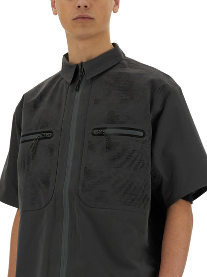 Alpha Industries Laser-Cut Polyester Shirt 140222187004983882101376 men's shirt in gray, product photo 2