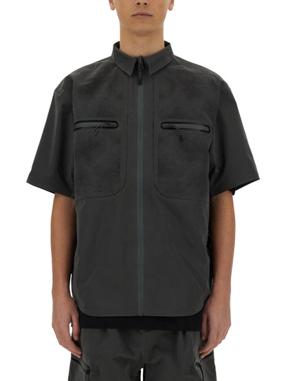 Alpha Industries Laser-Cut Polyester Shirt 140222187004983882101376 men's shirt in gray, product photo 3