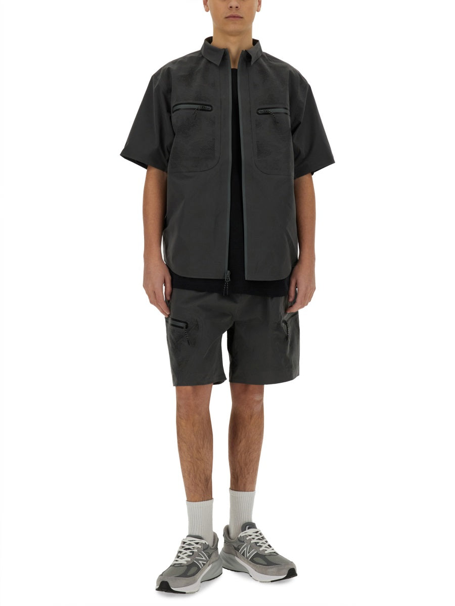 Alpha Industries Laser-Cut Polyester Shirt 140222187004983882101376 men's shirt in gray, product photo 4