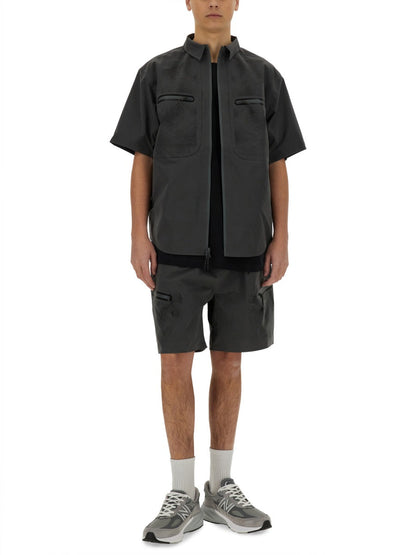 Alpha Industries Laser-Cut Polyester Shirt 140222187004983882101376 men's shirt in gray, product photo 4