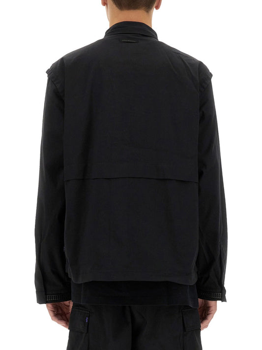 Alpha Industries Utility Cotton-Nylon Blend Overshirt 140224187004833486843887 men's overshirt in black, product photo 1