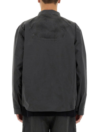 Alpha Industries Laser-Cut Polyester Shirt 140223187004984087796735 men's shirt in gray, product photo 1
