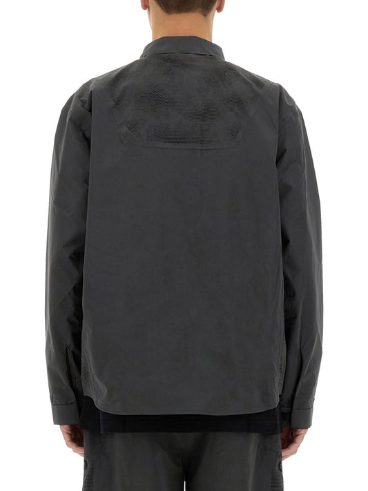 Alpha Industries Laser-Cut Polyester Shirt 140223187004984087796735 men's shirt in gray, product photo 1
