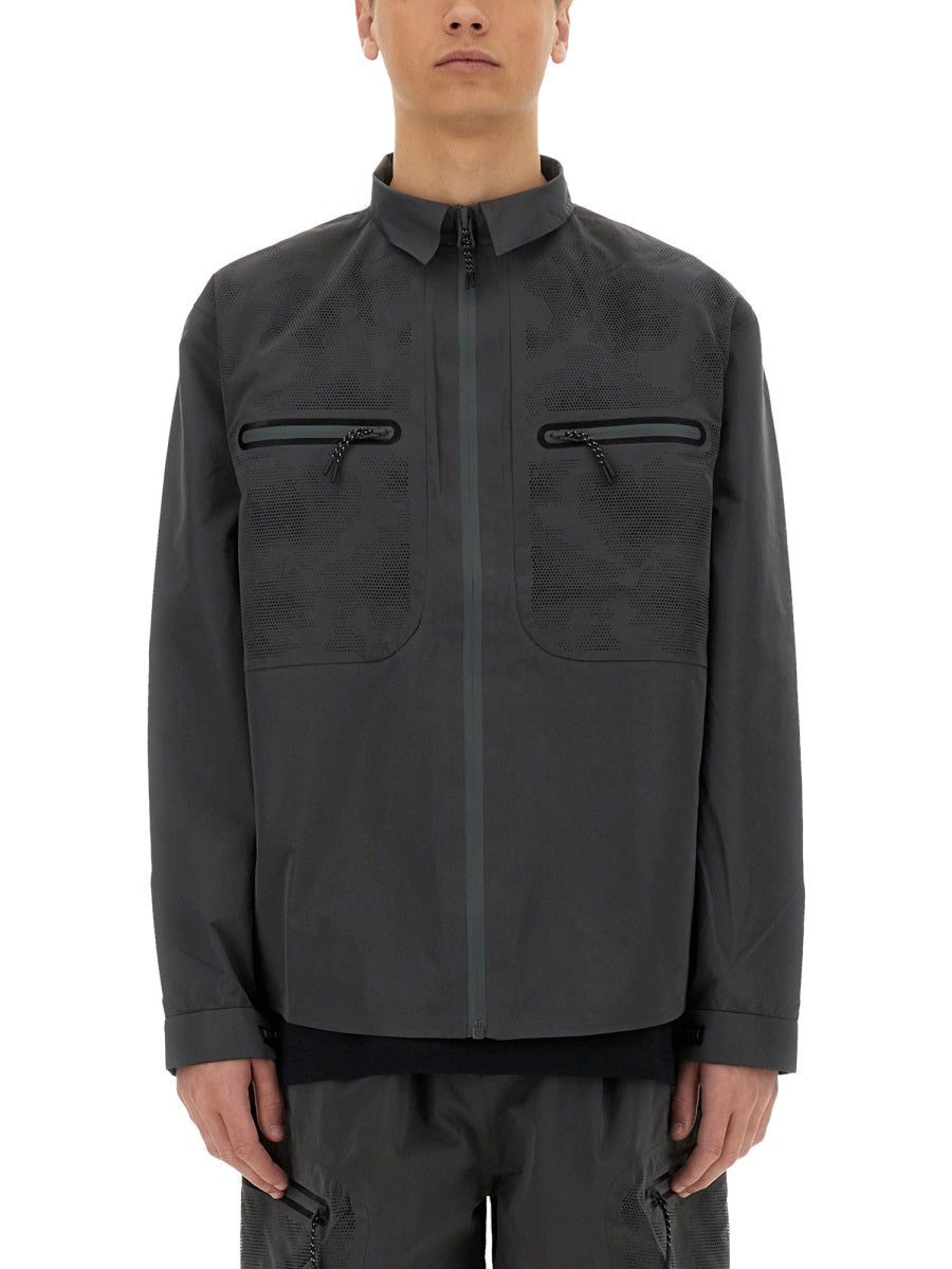Alpha Industries Laser-Cut Polyester Shirt 140223187004984087796735 men's shirt in gray, product photo 3
