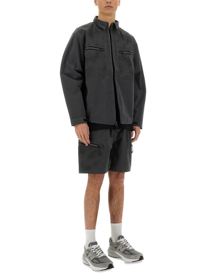 Alpha Industries Laser-Cut Polyester Shirt 140223187004984087796735 men's shirt in gray, product photo 4