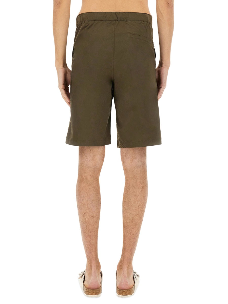 Aspesi Cotton-Blend Chino Shorts — Green