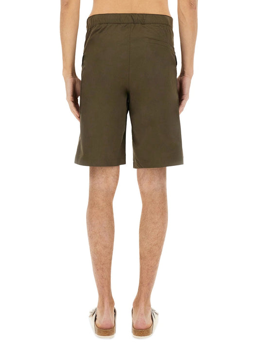 Aspesi Cotton-Blend Chino Shorts — Green