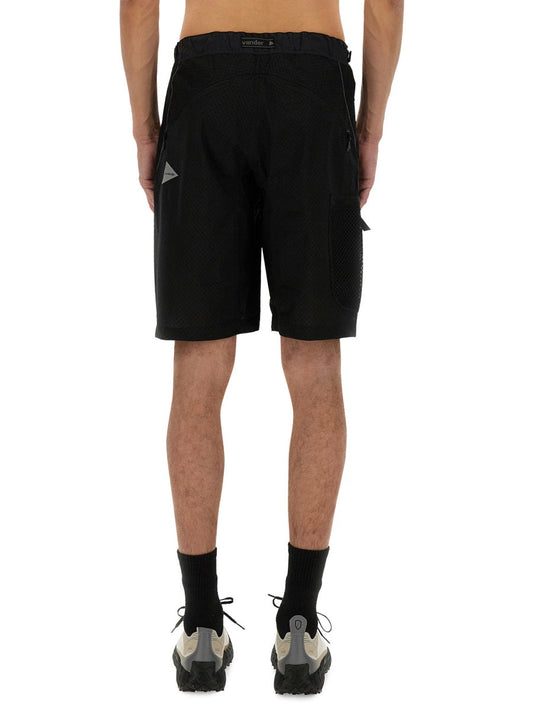 And Wander Nylon Shorts — Black