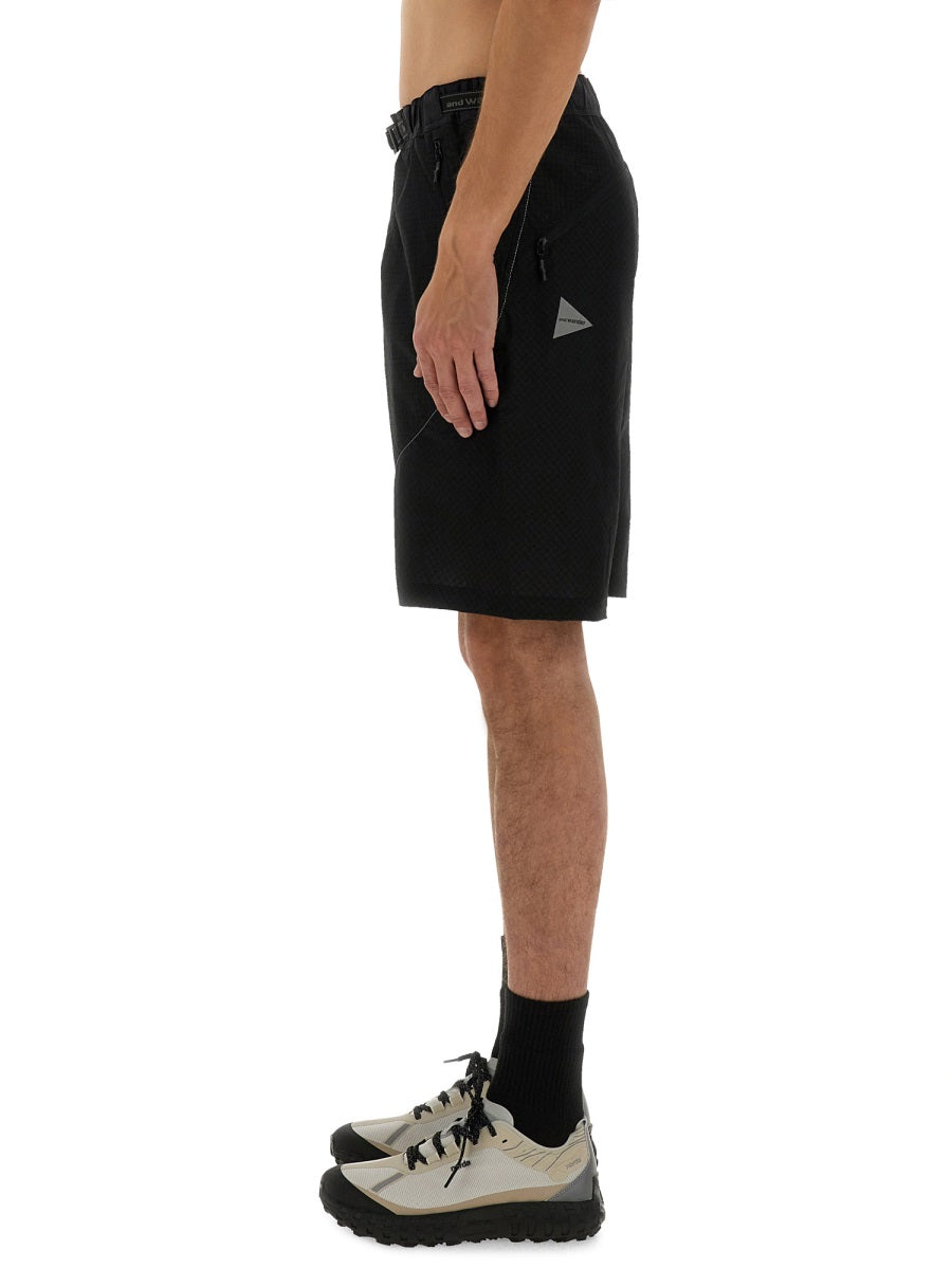 And Wander Nylon Shorts — Black