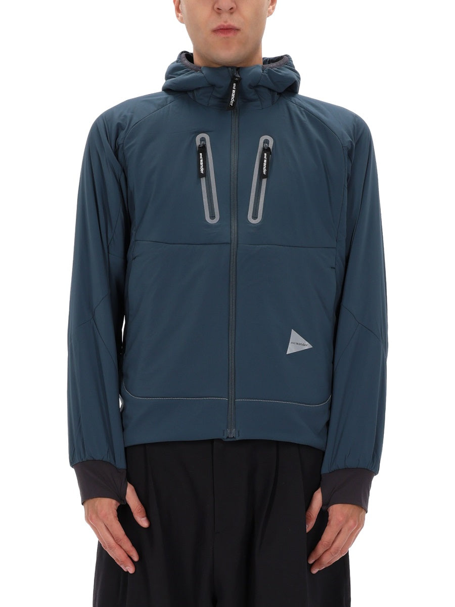 And Wander Alpha Air Jacket — Blue