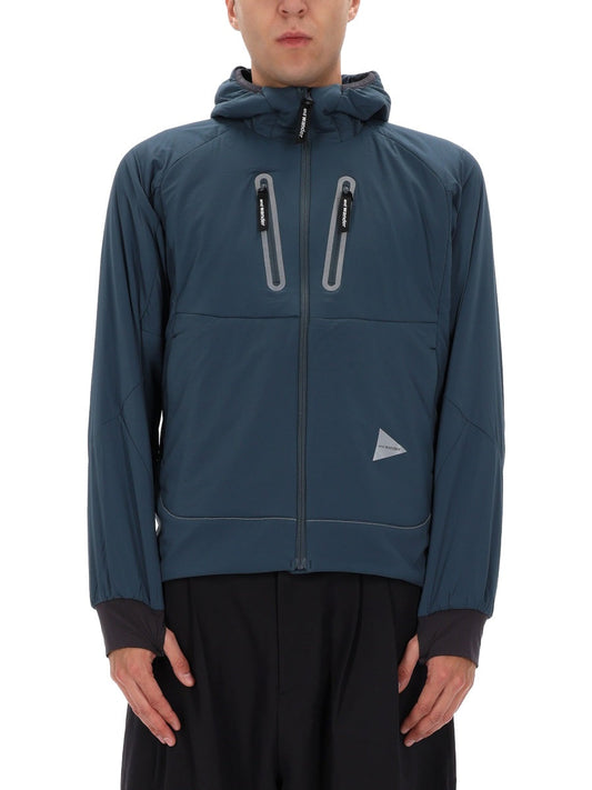 And Wander Alpha Air Jacket — Blue