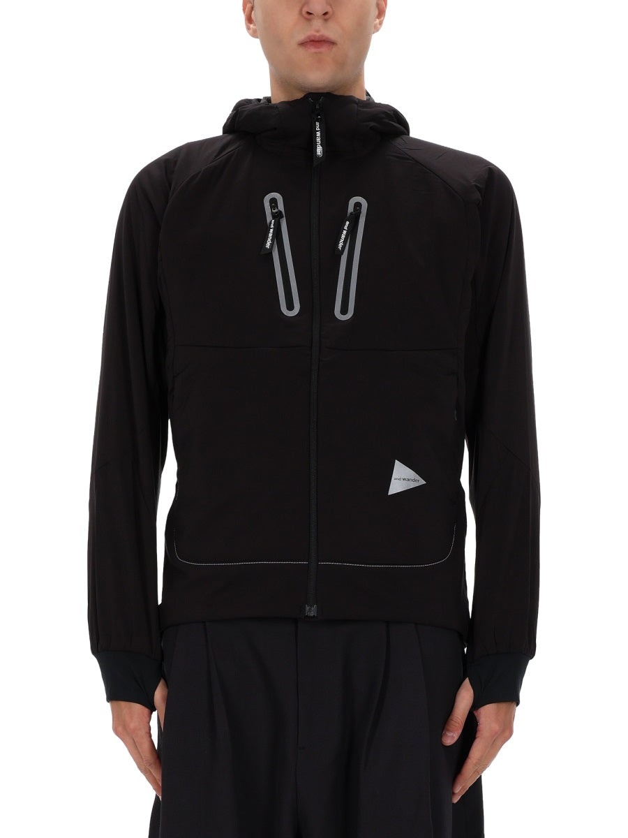 And Wander Alpha Air Jacket — Black