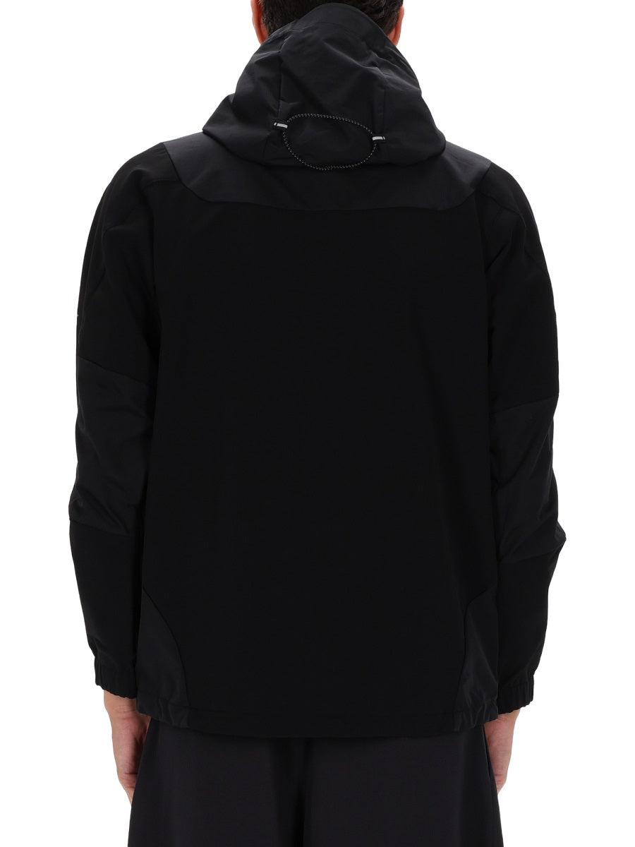 And Wander Logo-Detail Nylon Jacket — Black