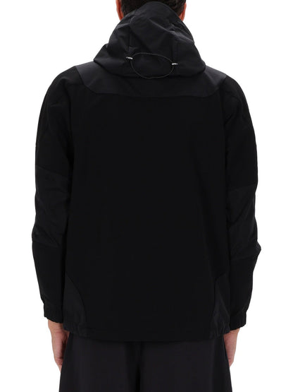 And Wander Logo-Detail Nylon Jacket — Black