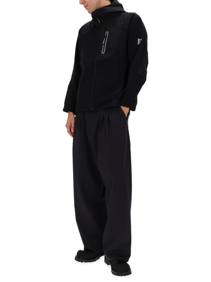 And Wander Logo-Detail Nylon Jacket — Black