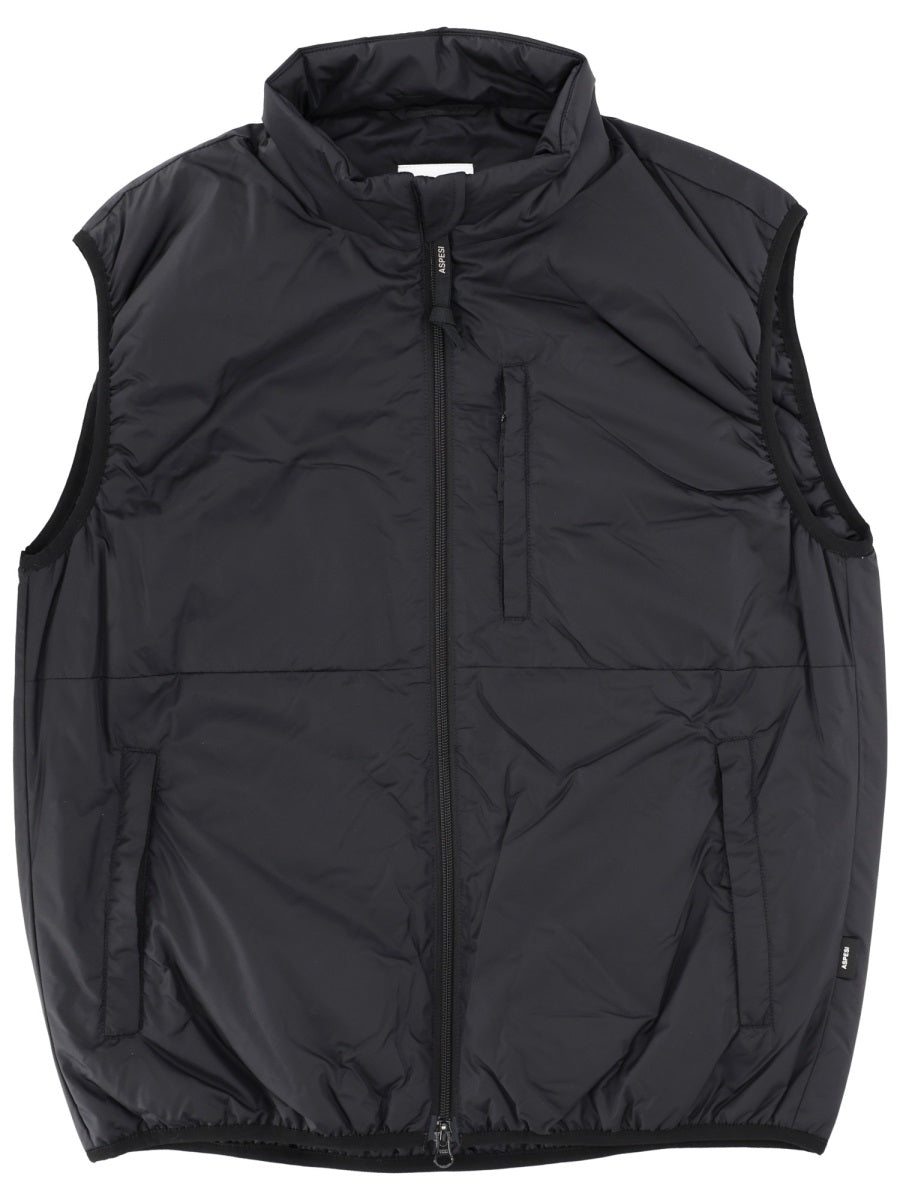 Aspesi Polyamide Vest — Black