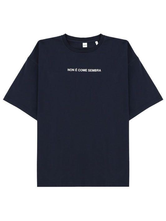 Aspesi Graphic Cotton T-Shirt — Blue