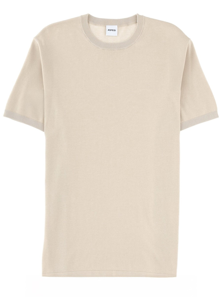 Aspesi Cotton T-Shirt — Beige