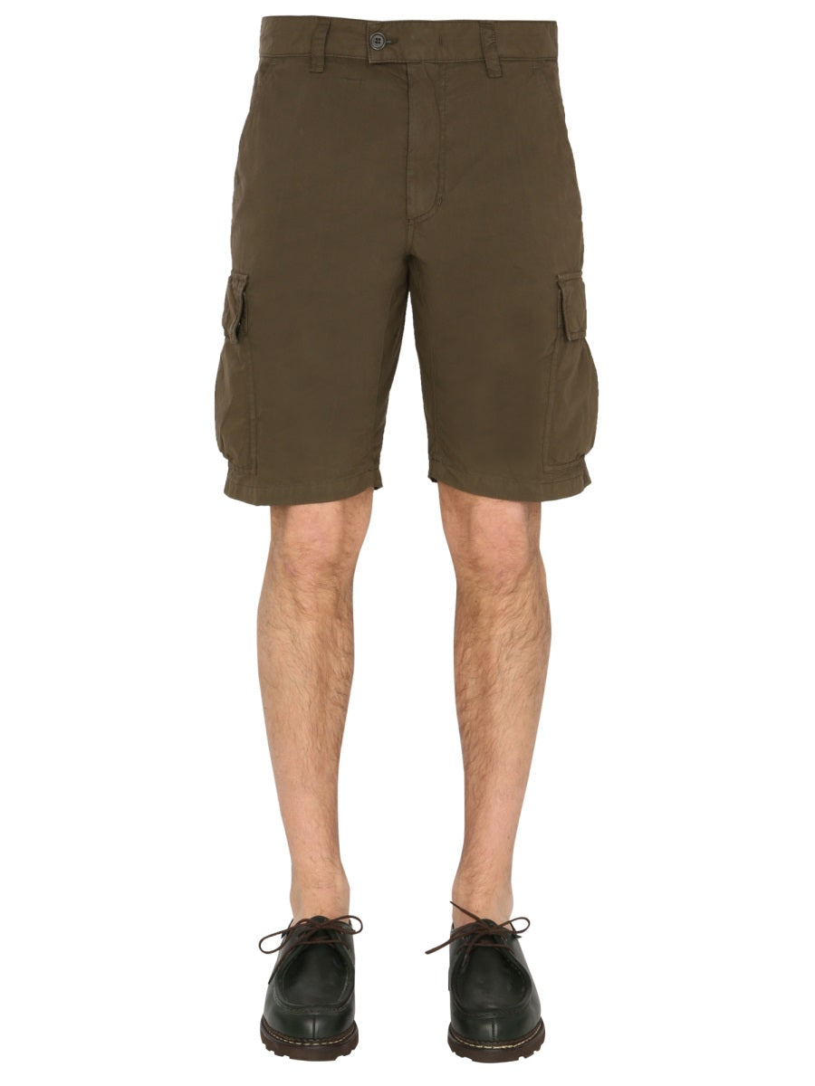 Aspesi Cotton Cargo Shorts — Green
