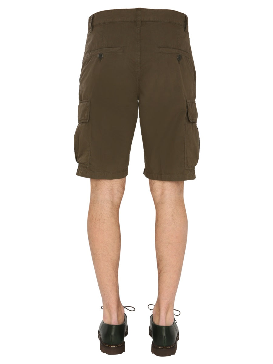 Aspesi Cotton Cargo Shorts — Green