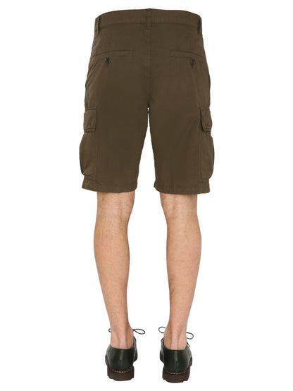 Aspesi Cotton Cargo Shorts — Green
