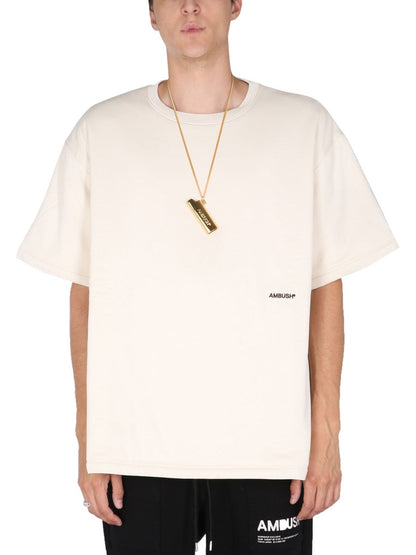 Ambush Padded Logo T-Shirt 140224202005160742025144 men's t-shirt in ivory, product photo 1
