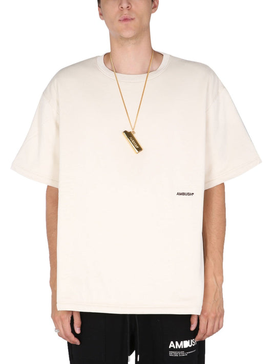 Ambush Padded Logo T-Shirt 140224202005160742025144 men's t-shirt in ivory, product photo 1
