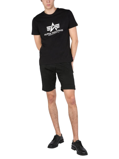 Alpha Industries Logo-Embroidered Bermuda Shorts SKU330679187007672055881467 men's shorts in black, product photo 1