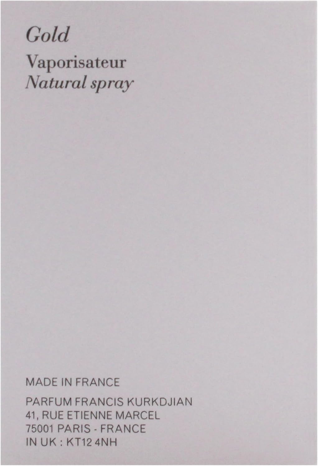 Maison Francis Kurkdjian Gentle Fluidity - Gold Edition EDP Spray Unisex 2.4 oz