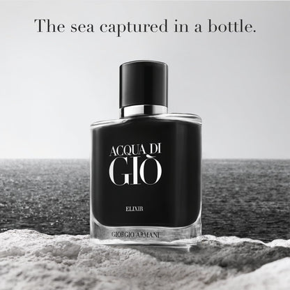 Armani Beauty – Acqua di Giò – Elixir – Cologne for Men - Woody & Earthy Fragrance - With Notes of Violet, Leather, and Marine Accords – 1.6 Fl Oz