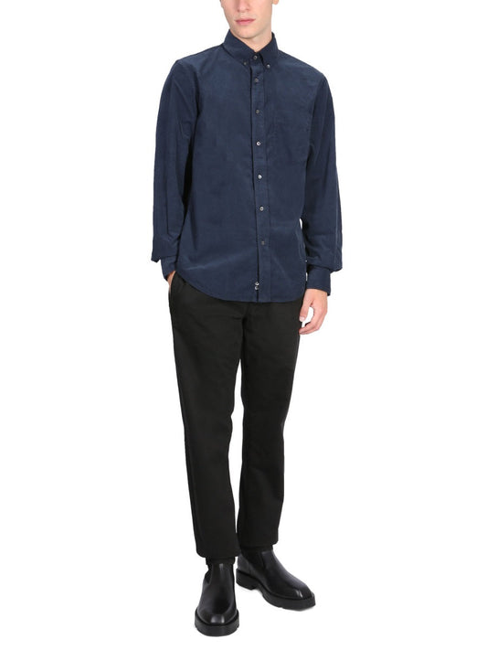 Aspesi Cotton Chino Trousers — Black