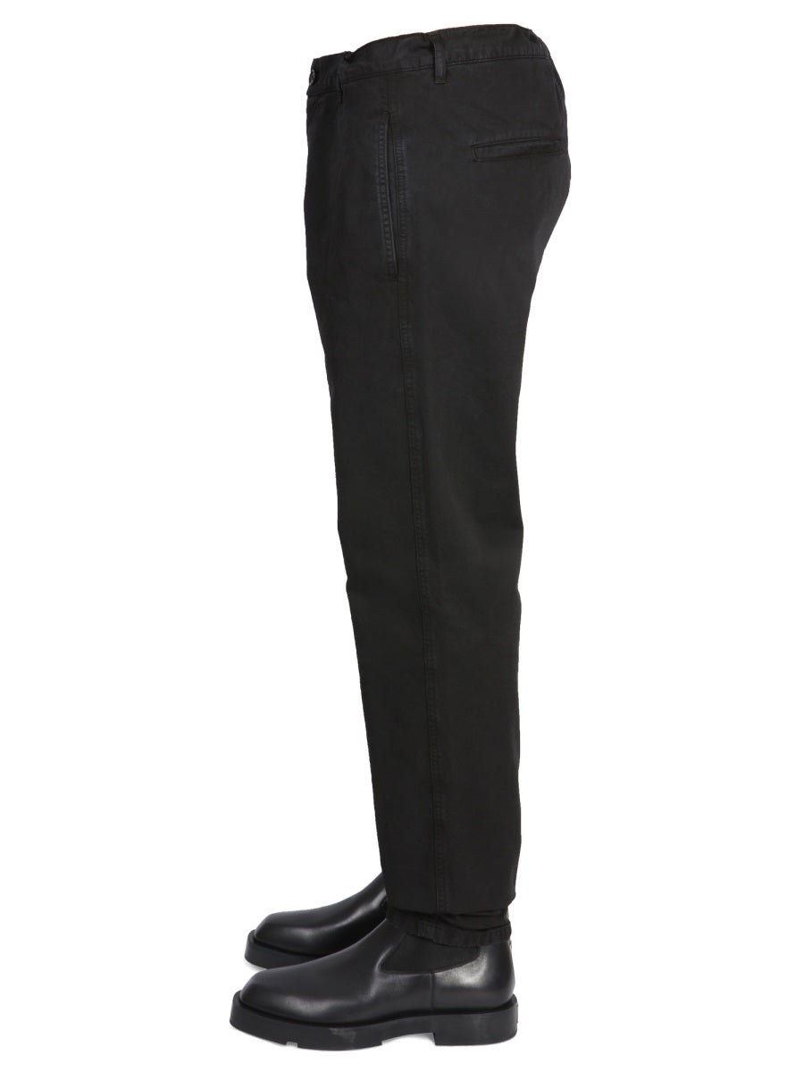 Aspesi Cotton Chino Trousers — Black
