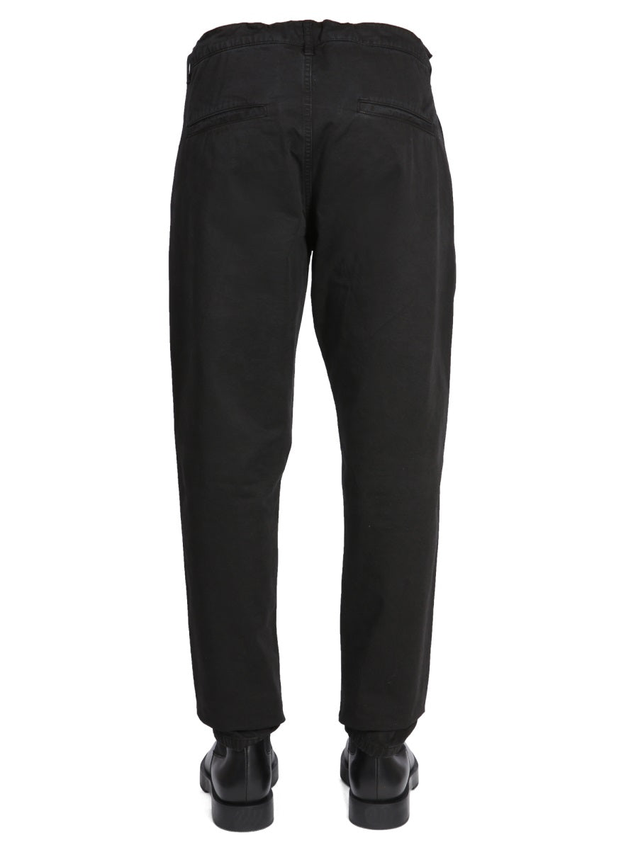 Aspesi Cotton Chino Trousers — Black