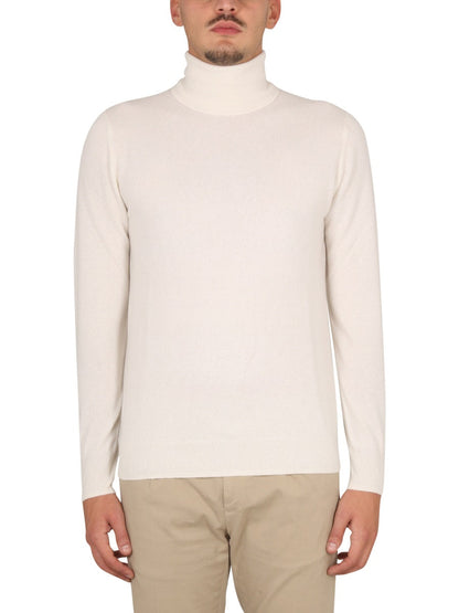 Aspesi 100% Cashmere Turtleneck Sweater — Beige