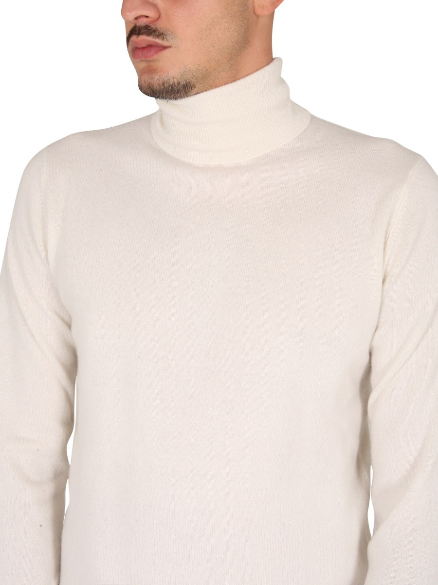 Aspesi 100% Cashmere Turtleneck Sweater — Beige