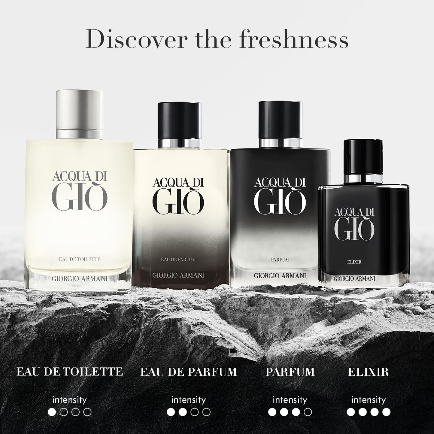Armani Beauty – Acqua di Giò – Elixir – Cologne for Men - Woody & Earthy Fragrance - With Notes of Violet, Leather, and Marine Accords – 1.6 Fl Oz