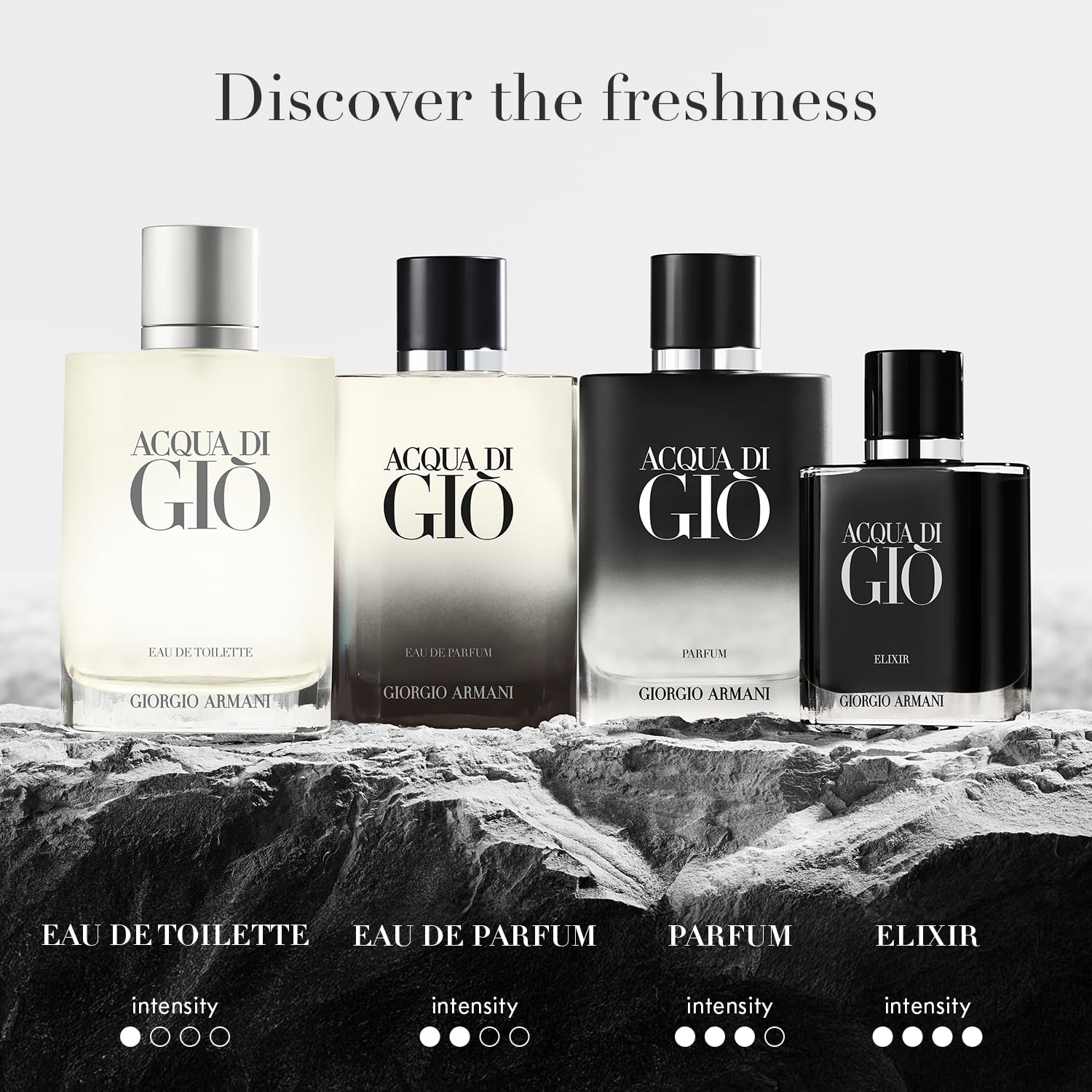 Armani Beauty – Acqua di Giò – Elixir – Cologne for Men - Woody & Earthy Fragrance - With Notes of Violet, Leather, and Marine Accords – 1.6 Fl Oz