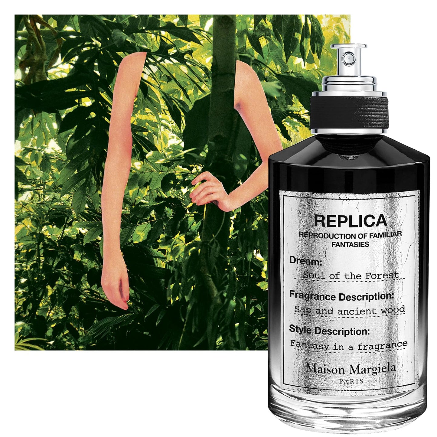 Maison Margiela Replica Soul of the Forest Woody Perfume - 3.4 Fl Oz | Eau de Parfum with Cedarwood, Patchouli & Moss Accord - Long Lasting - Evocative Unisex Scent Perfect for Everyday