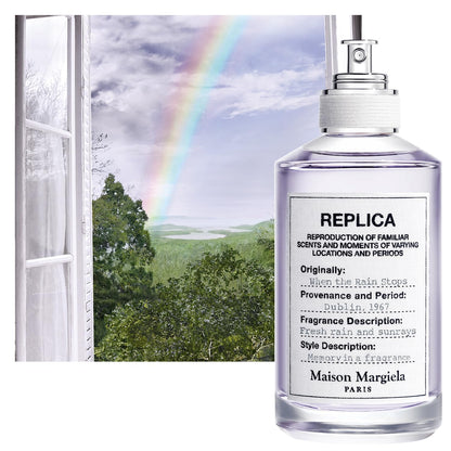 Maison Margiela Replica When the Rain Stops - Fresh Dewy Unisex Fragrance | Eau de Toilette with Aquatic Accord, Isparta Rose & Patchouli Bali - Long Lasting - Earthy Unisex Scent Perfect for Everyday
