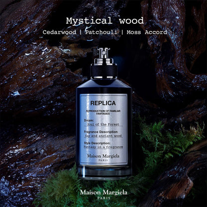 Maison Margiela Replica Soul of the Forest Woody Perfume - 3.4 Fl Oz | Eau de Parfum with Cedarwood, Patchouli & Moss Accord - Long Lasting - Evocative Unisex Scent Perfect for Everyday