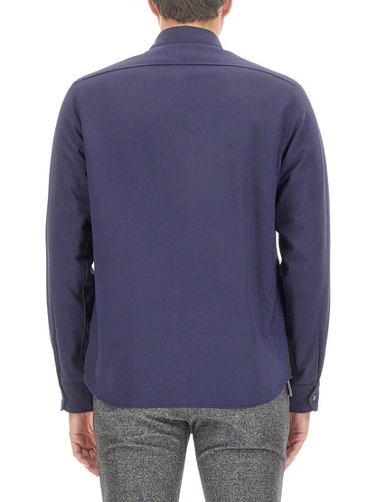 Aspesi Wool Blend Shirt — Blue