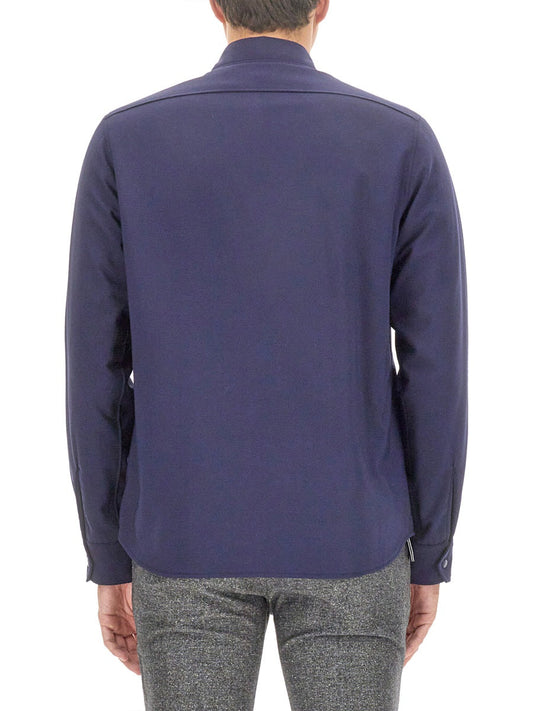 Aspesi Wool Blend Shirt — Blue