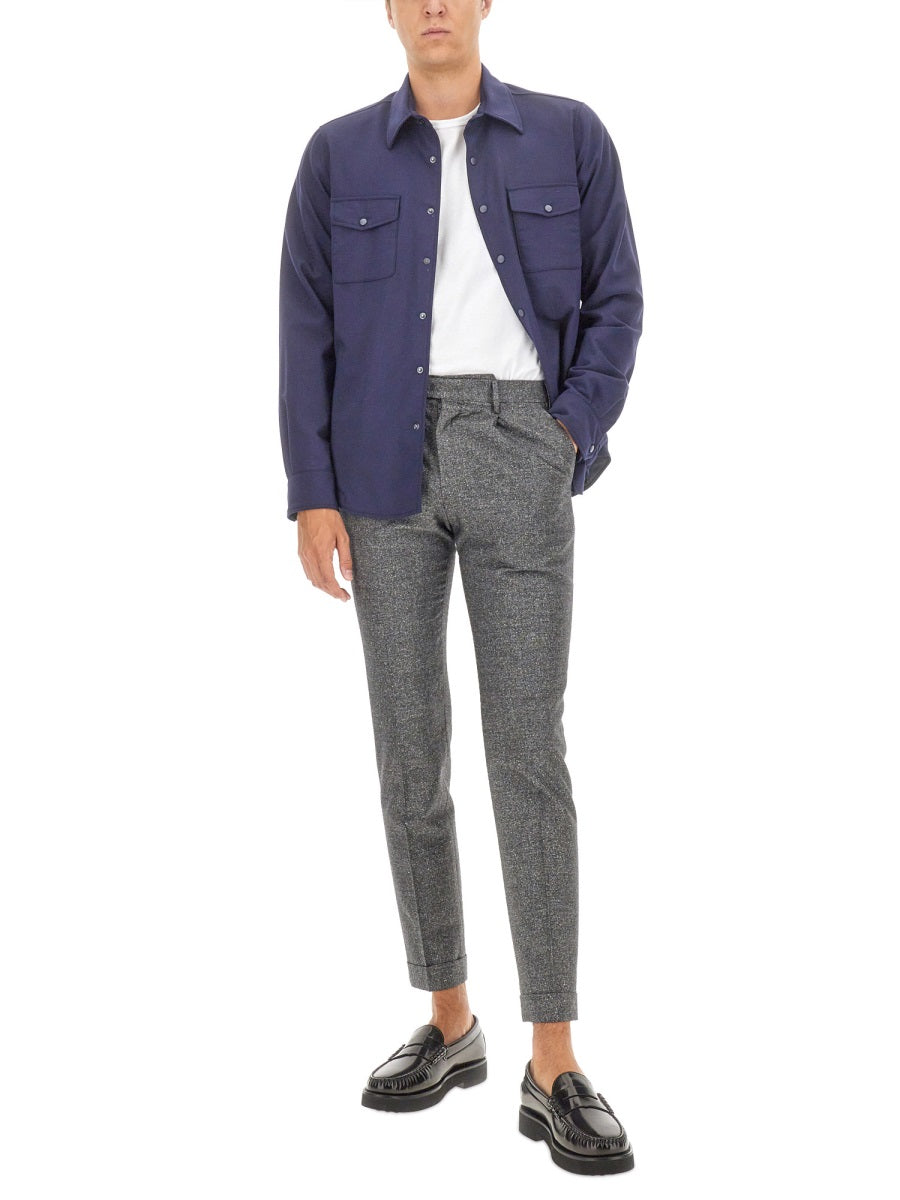 Aspesi Wool Blend Shirt — Blue