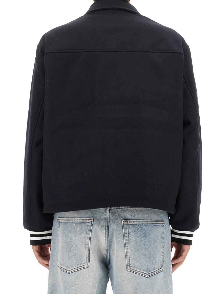 Aries Wool Varsity Jacket — Black