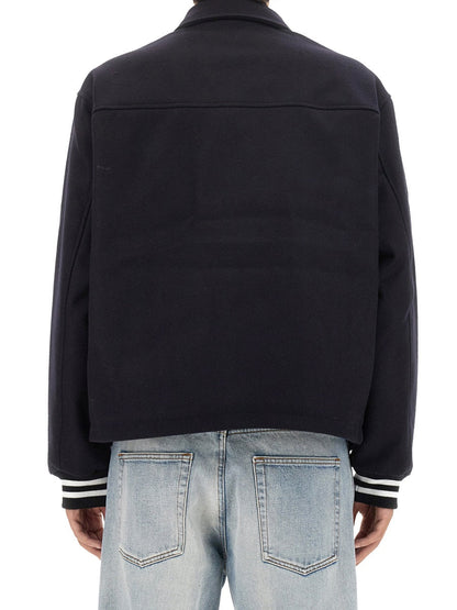 Aries Wool Varsity Jacket — Black