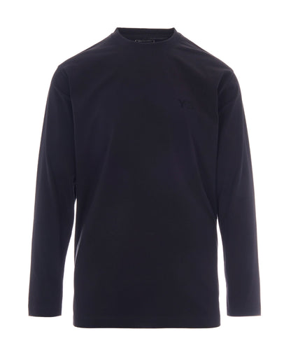 Adidas Long-Sleeve Cotton Jersey T-Shirt — Black