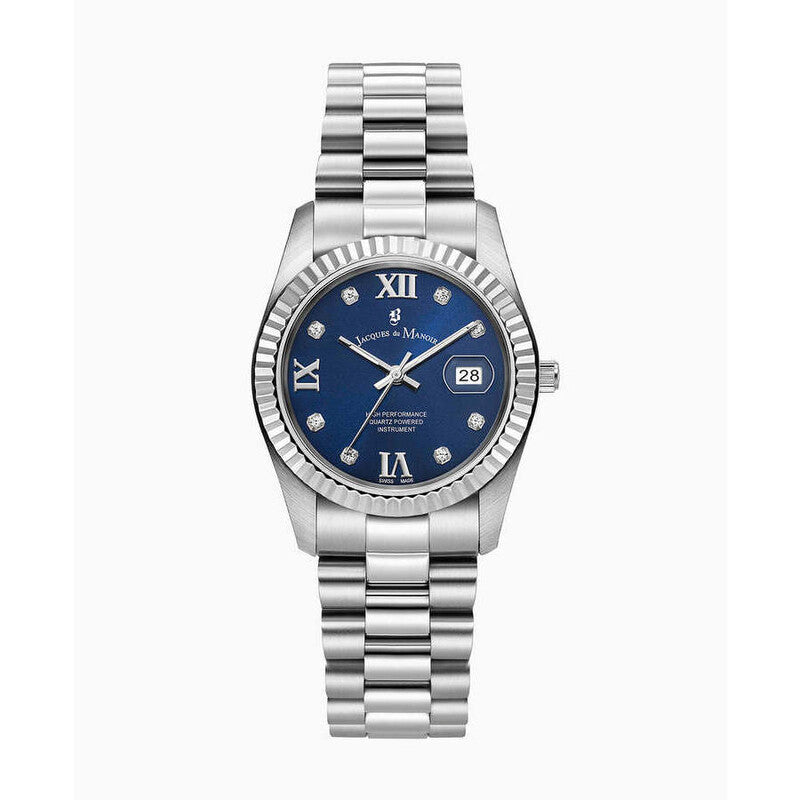 Jacques Du Manoir Inspiration Roman JWL01307 women's watch with blue dial
